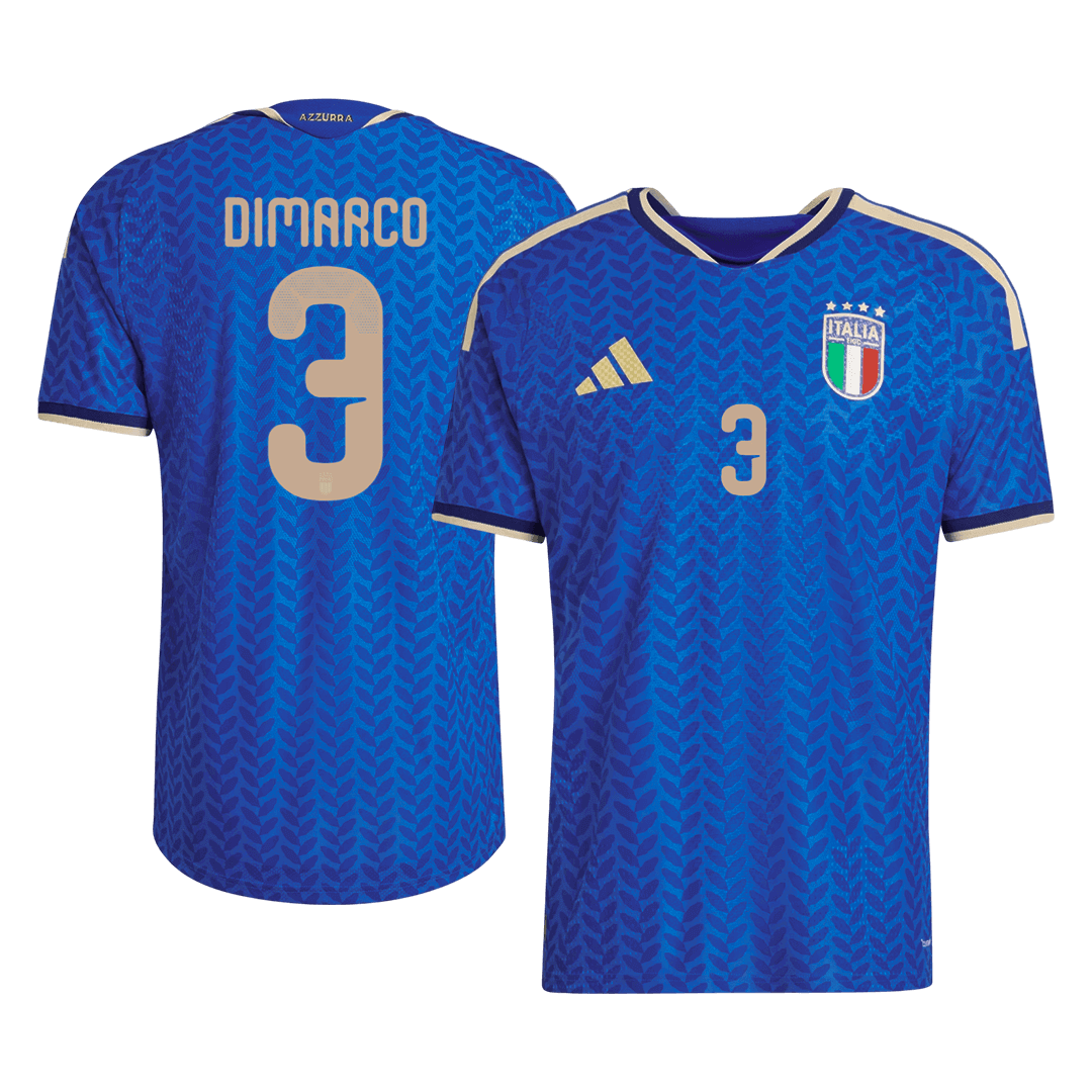 DIMARCO #3 Italie Domicile Maillot Coupe du Monde 2026 Bleu Joueur