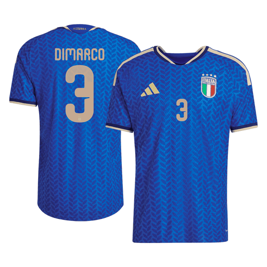 DIMARCO #3 Italie Domicile Maillot Coupe du Monde 2026 Bleu Joueur