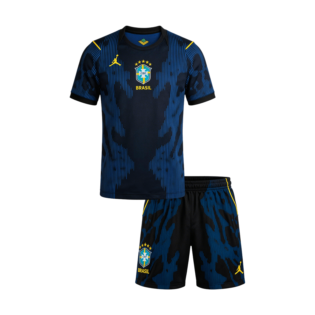 Brazilië Uitshirt Kit - Wereldkampioenschap 2026 Kinderen Marineblauw