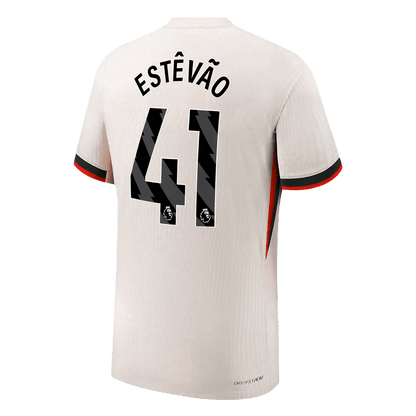 ESTÊVÃO #41 Chelsea Extérieur Maillot 2025/26 Blanc Authentique