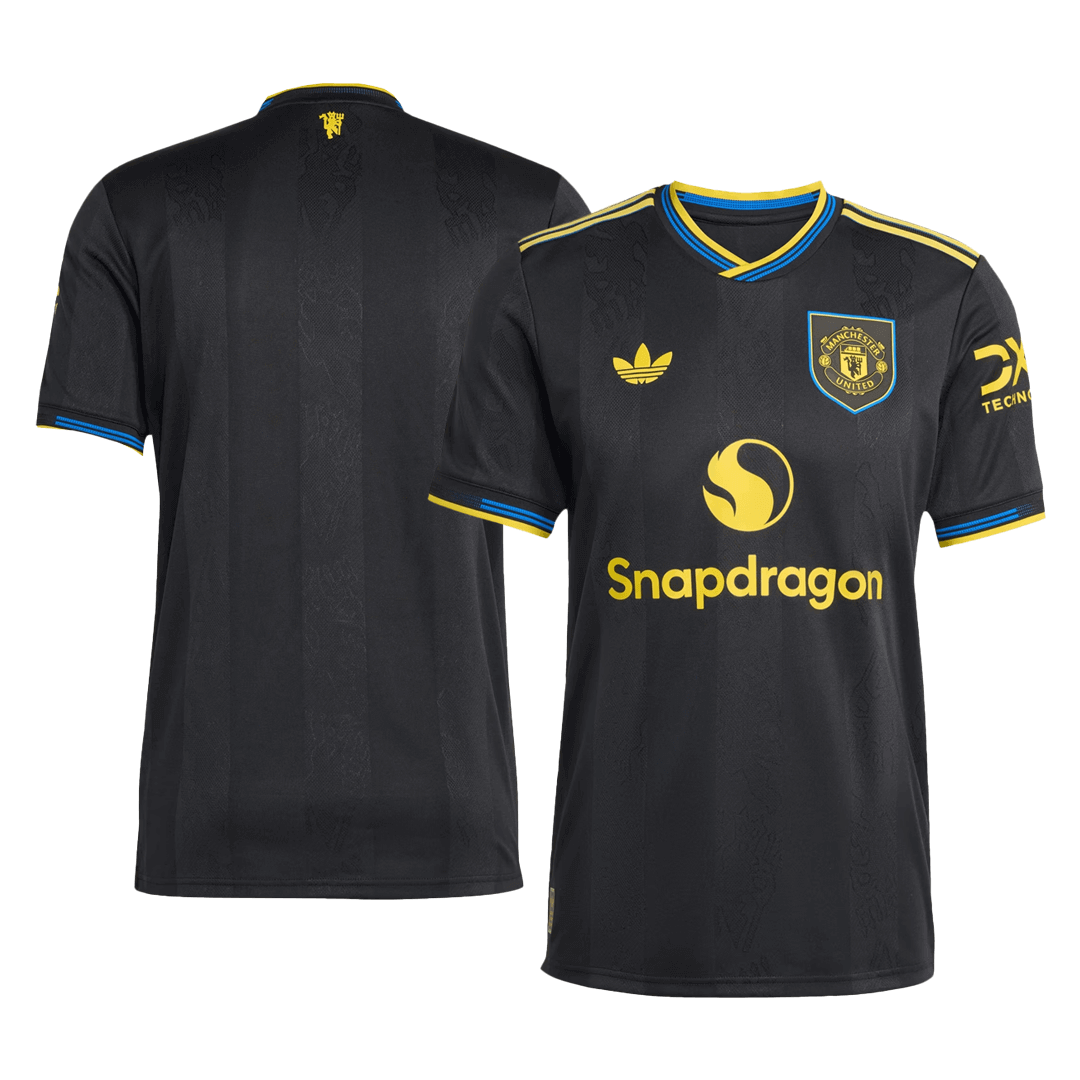 Manchester United Third Maillot 2025/26 Noir Authentique