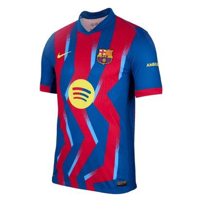 Barcelone Fourth Maillot 2025/26 Rouge&Bleu Joueur Grande Taille