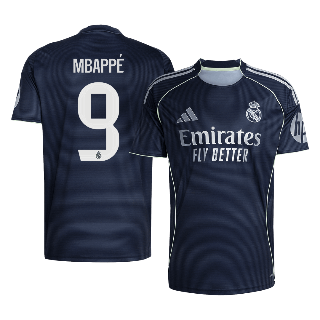 MBAPPÉ #9 Real Madrid Extérieur Maillot 2025/26 Grande Taille