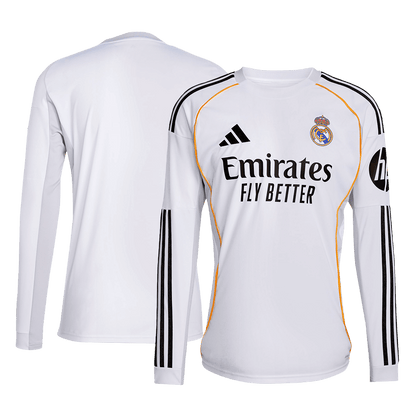 Real Madrid Domicile Maillot Manches Longues 2025/26 Grande Taille