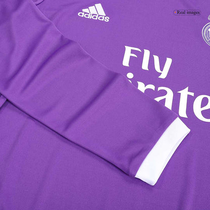 SERGIO RAMOS #4 Retro Real Madrid Extérieur Maillot Manches Longues 2016/17