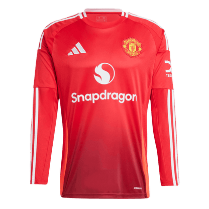 Manchester United Domicile Maillot Manches Longues 2024/25 Grande Taille