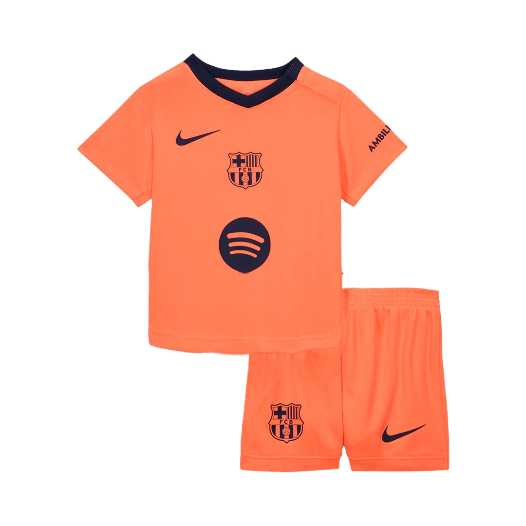 Barcelone Third Maillot Kit 2025/26 Enfant Orange