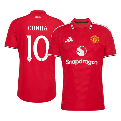 CUNHA #10 Manchester United Domicile Maillot 2026/27 Rouge Joueur - UCL