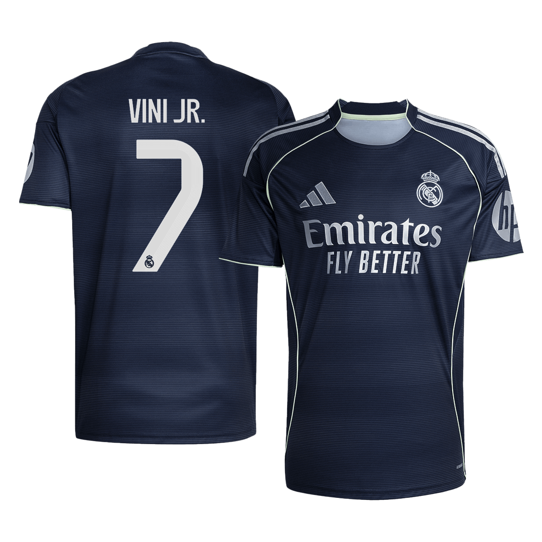 VINI JR. #7 Real Madrid Extérieur Maillot 2025/26 Grande Taille