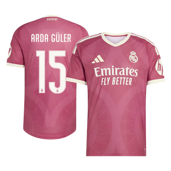 ARDA GÜLER #15 Real Madrid Third Maillot 2026/27 Rose Joueur