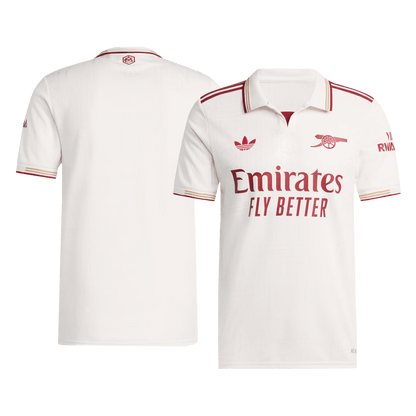 Arsenal Third Maillot 2025/26 Blanc Authentique