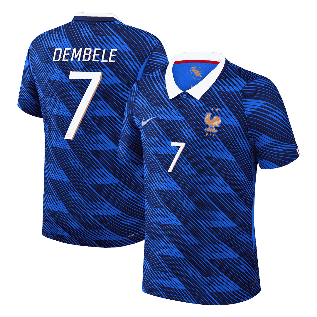 DEMBELE #7 France Domicile Maillot - Coupe du Monde 2026 Bleu Joueur