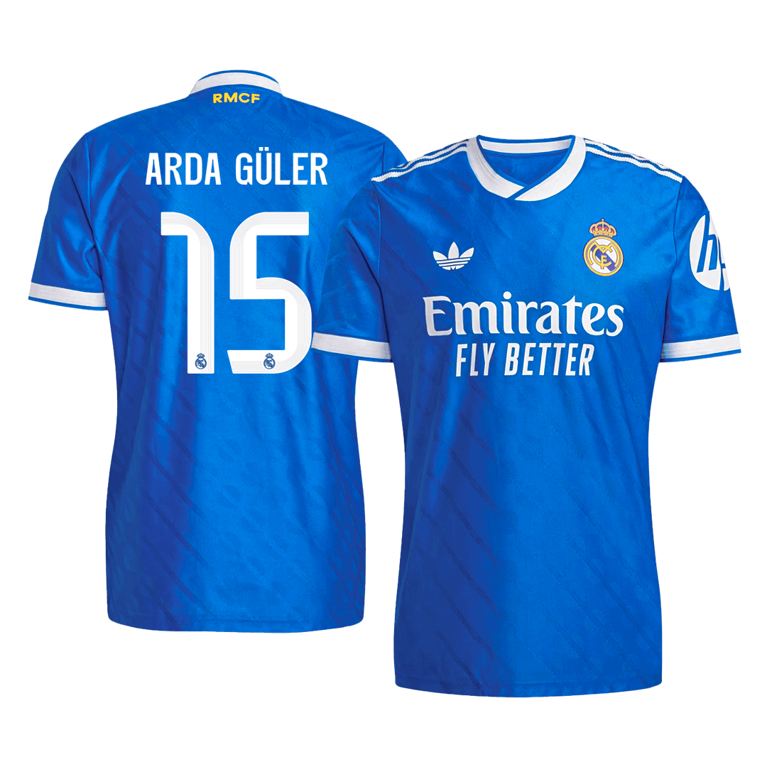 ARDA GÜLER #15 Real Madrid Third Maillot 2025/26 Bleu Joueur