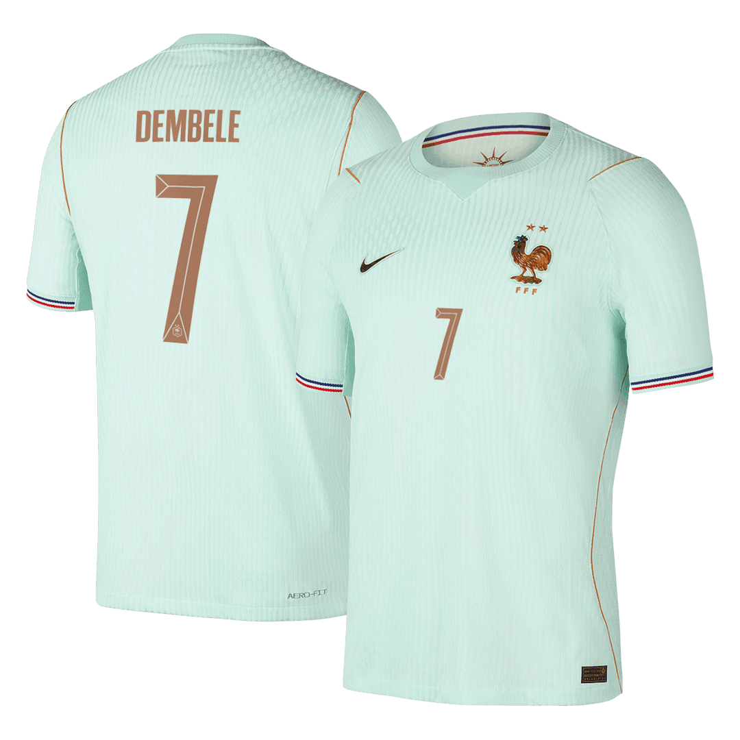 DEMBELE #7 Frankrijk Uitshirt - Wereldkampioenschap 2026 Groen Speler