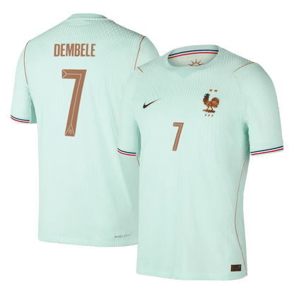 DEMBELE #7 Frankrijk Uitshirt - Wereldkampioenschap 2026 Groen Speler