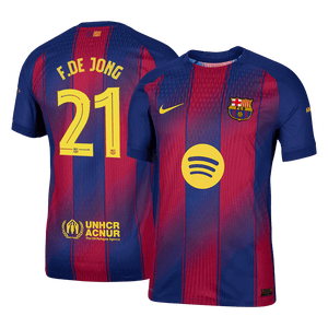 F.DE JONG #21 Barcelone Domicile Maillot 2025/26 Authentique - UCL
