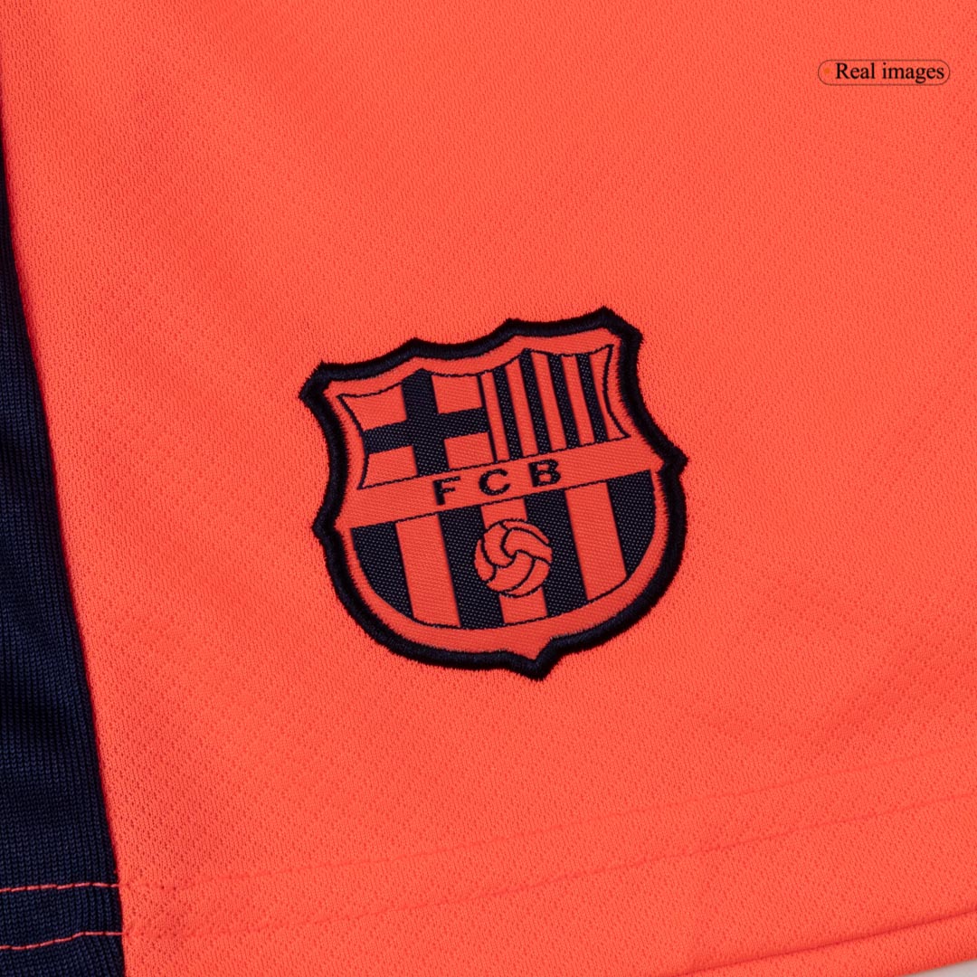 Barcelone Third Maillot Kit 2025/26 Junior Orange