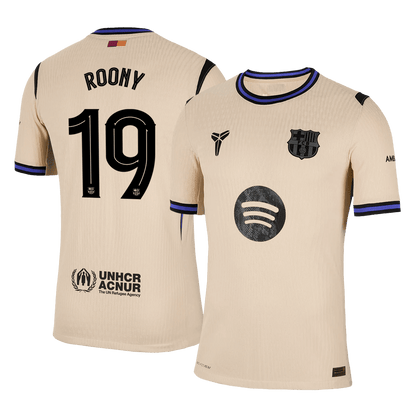 ROONY #19 Barcelone Extérieur Maillot 2025/26 Jaune Joueur - UCL
