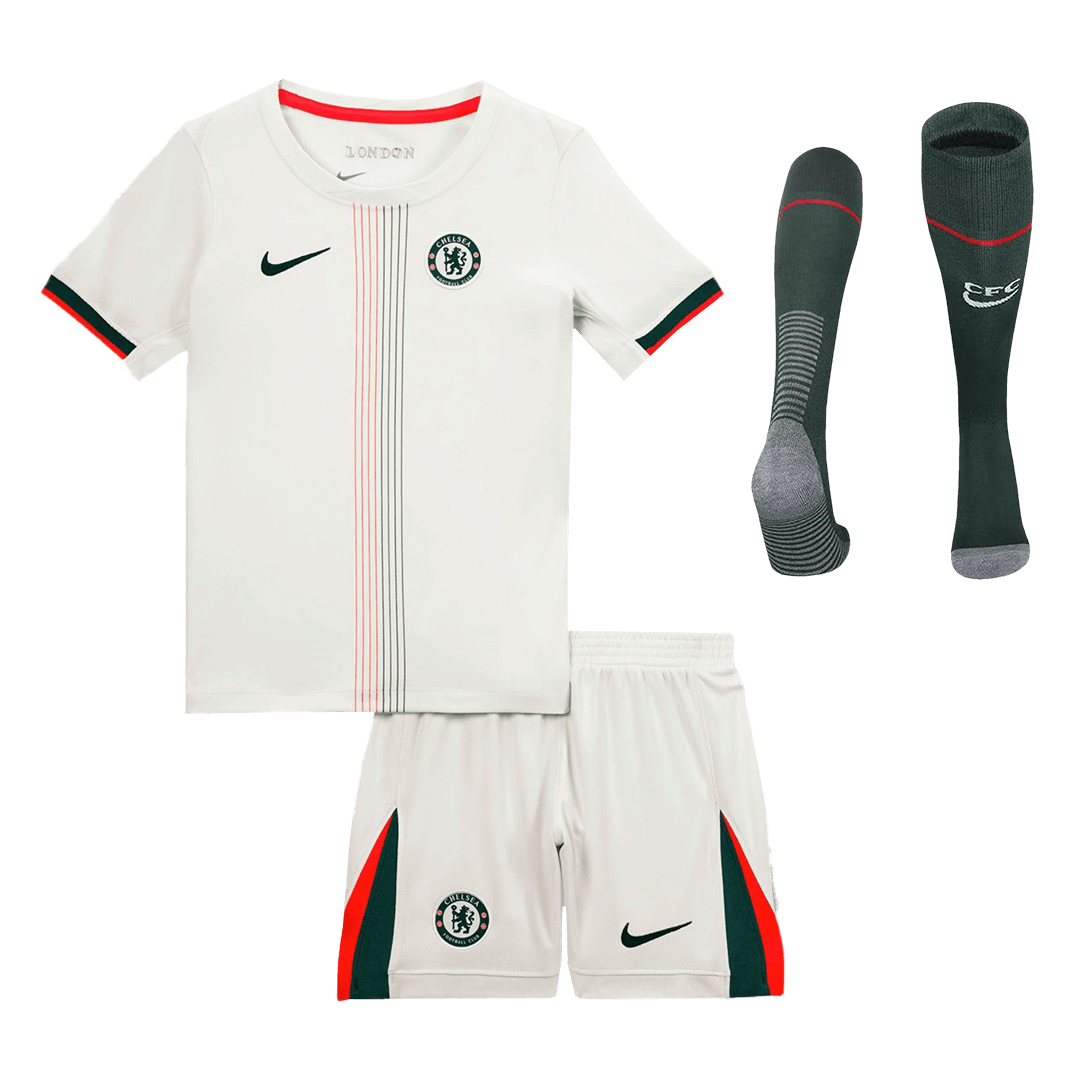 Chelsea Extérieur Maillot Kit 2025/26 Junior Blanc