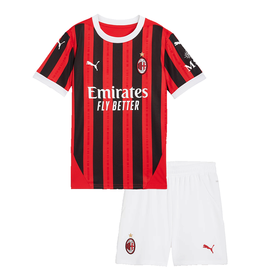 Milan AC Domicile Maillot Kit 2024/25 Enfant - Mon Maillot Foot Store