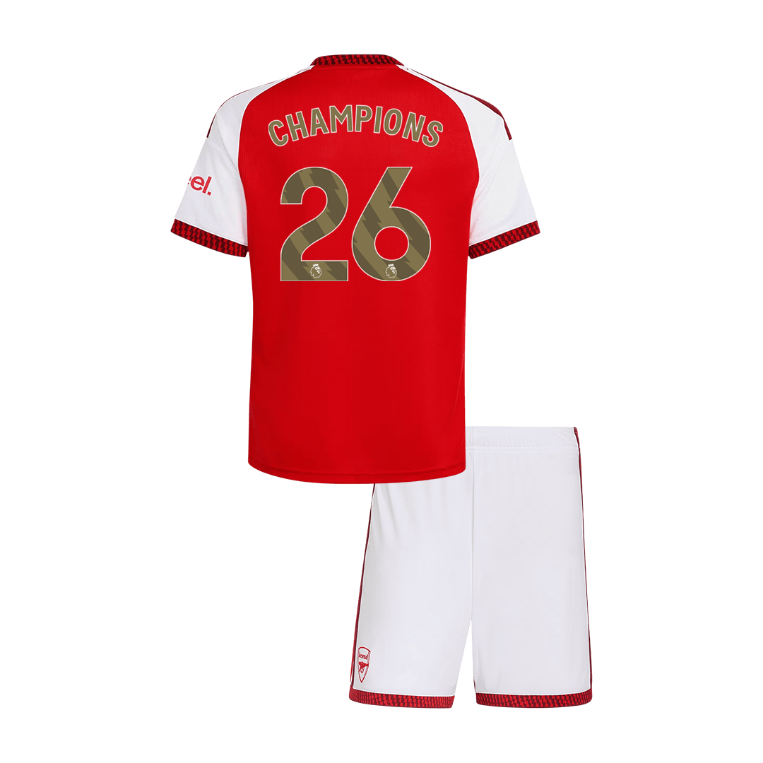 CHAMPIONS #26 Arsenal Domicile Maillot Kit 2026/27 Enfant Rouge