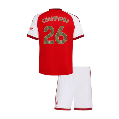CHAMPIONS #26 Arsenal Domicile Maillot Kit 2026/27 Enfant Rouge