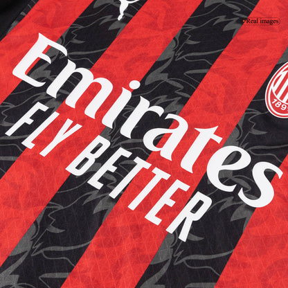AC Milan Domicile Maillot 2025/26 Red&Black Authentique Grande Taille