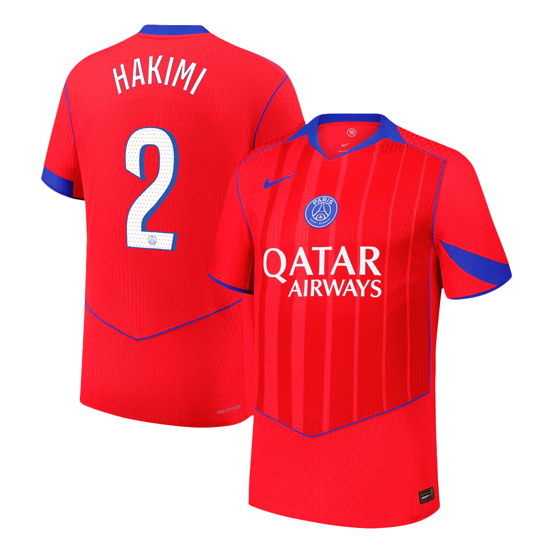 HAKIMI #2 Les Paris Third Maillot 2025/26 Rouge Joueur