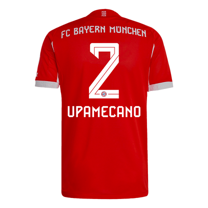 UPAMECANO #2 München Thuisshirt 2025/26 Rood Speler
