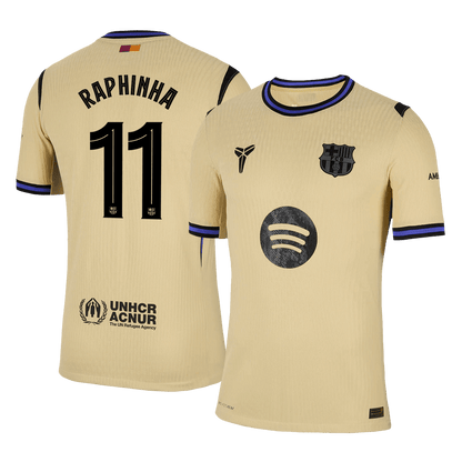 RAPHINHA #11 Barcelone Extérieur Maillot 2025/26 Authentique - UCL