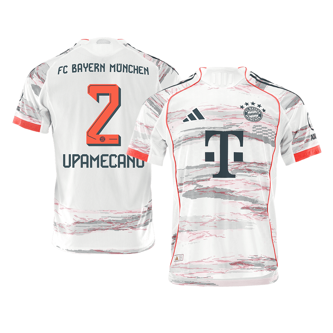 UPAMECANO #2 Munich Extérieur Maillot 2025/26 Blanc Joueur