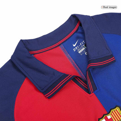 KLUIVERT #9 Retro Barcelona Domicile Maillot 1999/00-100th Anniversaire