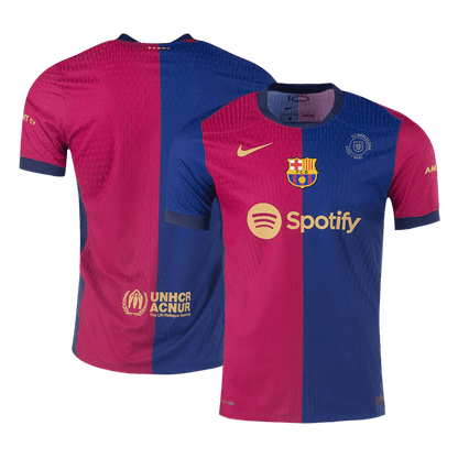 Barcelone Domicile Maillot 2024/25 Authentique - 125th Anniversaire Grande Taille