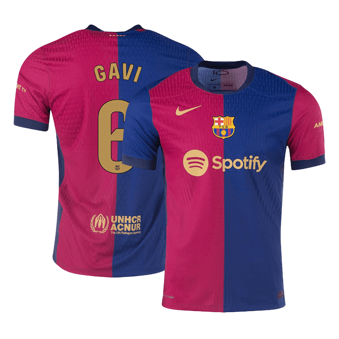GAVI #6 Barcelone Domicile Maillot 2024/25 Authentique - Mon Maillot Foot Store