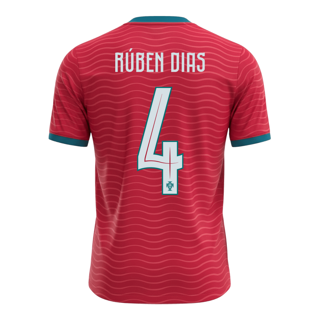 RÚBEN DIAS #4 Portugal Thuisshirt - WK 2026 Rood