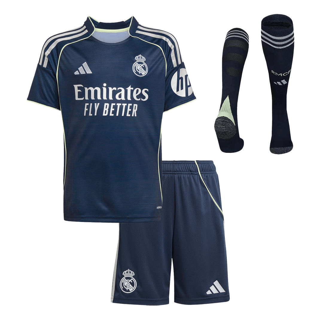 Real Madrid Extérieur Maillot Kit 2025/26 Enfant Bleu marine