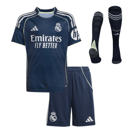 Real Madrid Extérieur Maillot Kit 2025/26 Junior Bleu marine