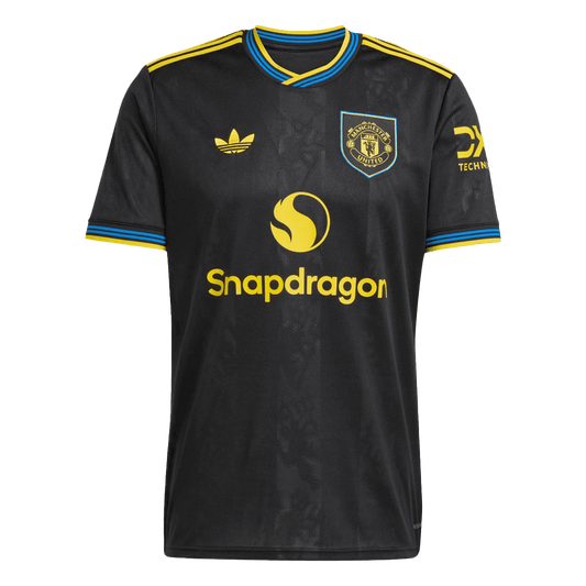 Manchester United Third Maillot 2025/26 Noir Grande Taille