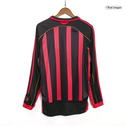 Vintage Milan AC Domicile Maillot Manches Longues 2006/07