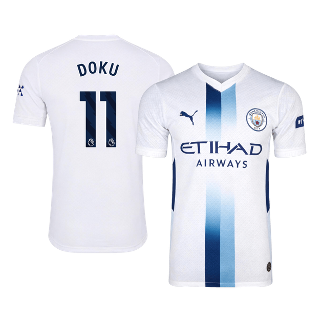 DOKU #11 Manchester City Third Maillot 2026/27 Blanc Joueur