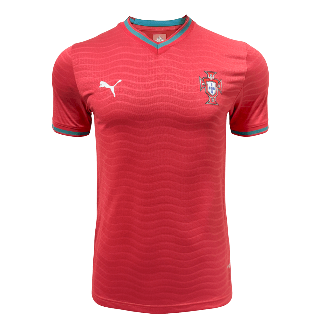 Portugal Domicile Maillot Coupe du Monde 2026 Rouge Joueur Grande Taille