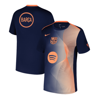 Barcelone Pre-Match Maillot 2025/26 Orange&Black Grande Taille