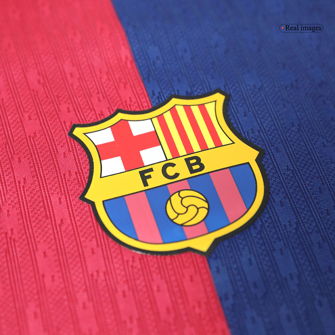 LAMINE YAMAL #19 Barcelone Domicile Maillot 2024/25 Authentique - Spotify Logo Without Text+UCL - Mon Maillot Foot Store