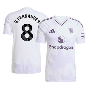 B.FERNANDES #8 Manchester United Extérieur Maillot 2025/26 Grande Taille