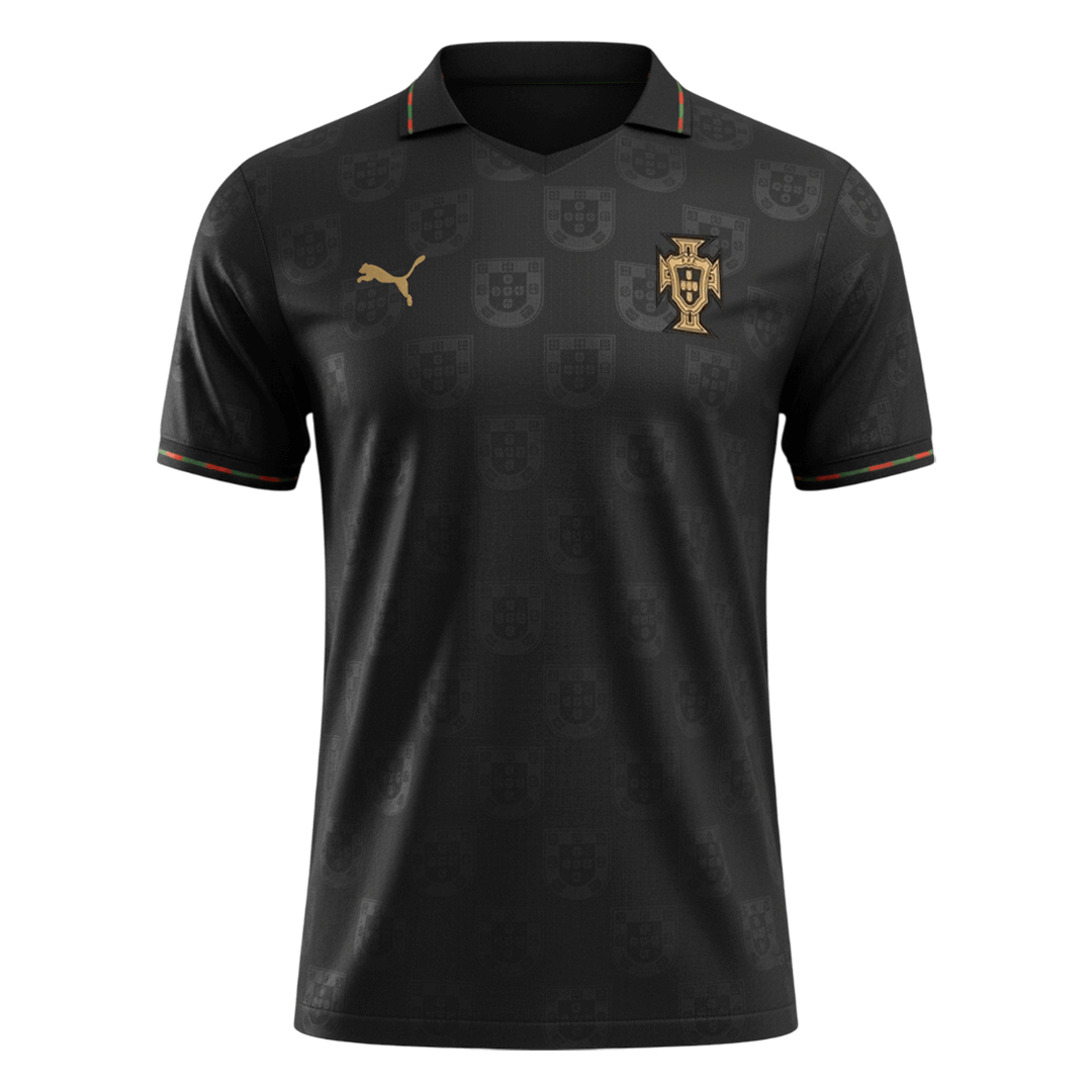 Portugal Maillot Coupe du Monde 2026 Noir Joueur Grande Taille
