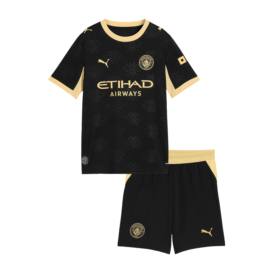 Manchester City Extérieur Maillot Kit 2026/27 Enfant Noir