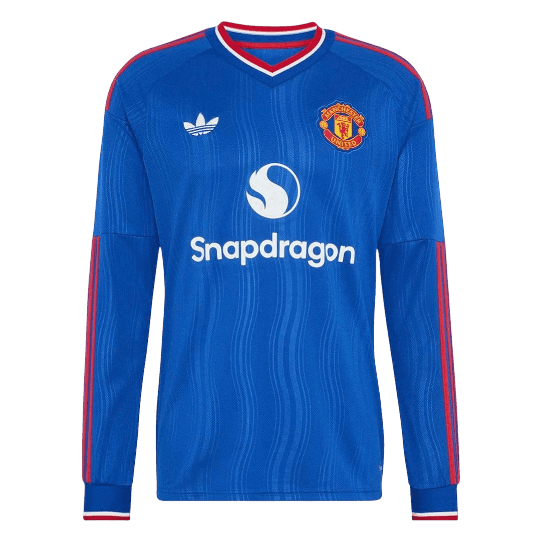 Manchester United Extérieur Maillot Manches Longues 2026/27 Bleu
