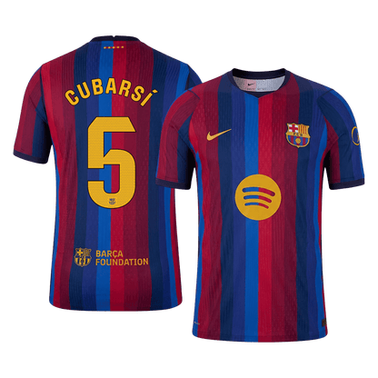 CUBARSÍ #5 Barcelone Domicile Maillot 2026/27 Rouge&Bleu Joueur