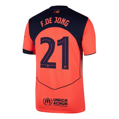 F.DE JONG #21 Barcelone Third Maillot 2025/26 Orange - UCL