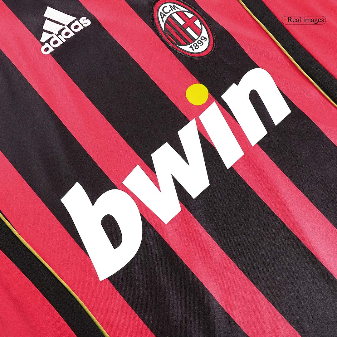 Vintage KAKA' #22 Milan AC Domicile Maillot Manches Longues 2006/07
